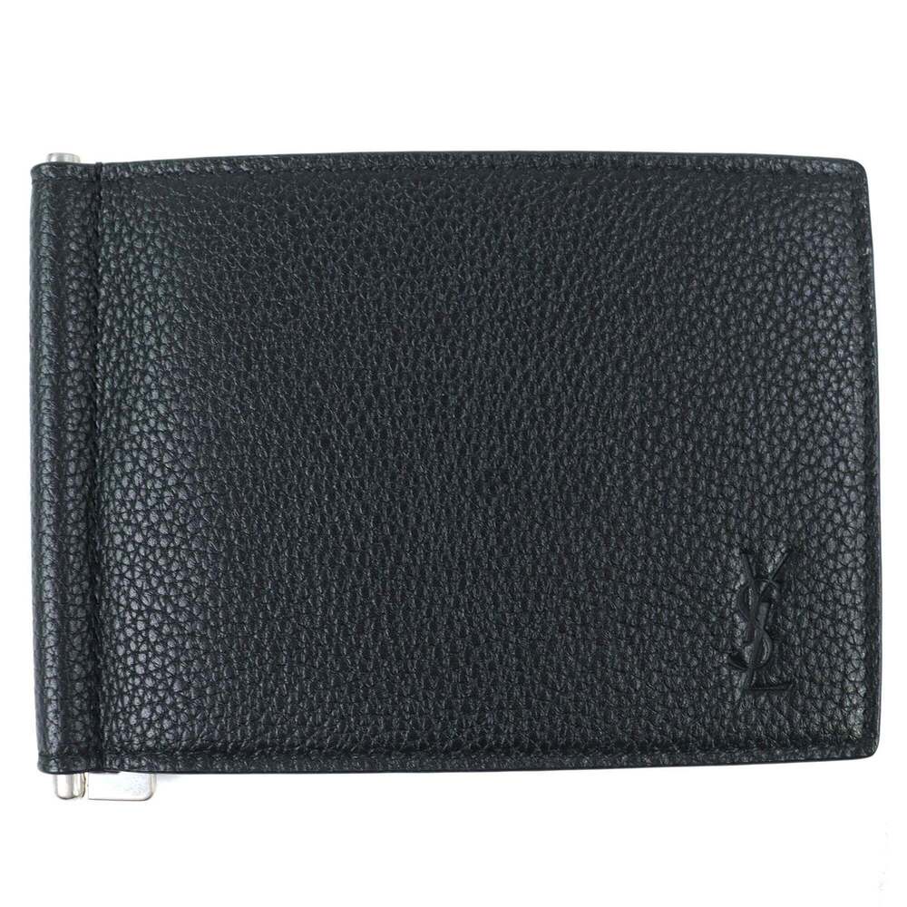 Yves Saint Laurent SAINT LAURENT PARIS 691633 Logo Leather Bi-fold Business C...